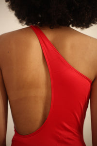 Isola One Shoulder One Peice // Red